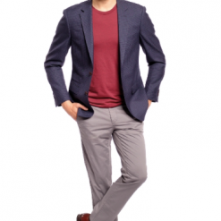 Italy Direct Slim Fit Blue Brown Microbox Sport Jacket GB-SJ-F2