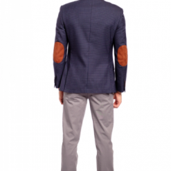 Italy Direct Slim Fit Blue Brown Microbox Sport Jacket GB-SJ-F2