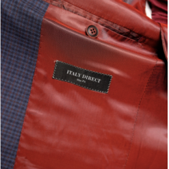 Italy Direct Slim Fit Blue Brown Microbox Sport Jacket GB-SJ-F2