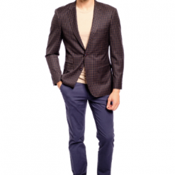 Italy Direct Slim Fit Blue & Brown Box Sport Jacket GB-SJ-F6 Shop Men's