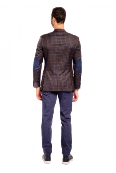 Italy Direct Slim Fit Blue & Brown Box Sport Jacket GB-SJ-F6 Shop Men's 4 Italy Direct Slim Fit Blue & Brown Box Sport Jacket GB-SJ-F6 Shop Men's