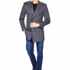 Italy Direct Grey Double Breasted Coat Shop Men's