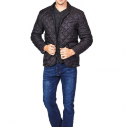 Italy Direct Shop Men's Black Quilted Jacket