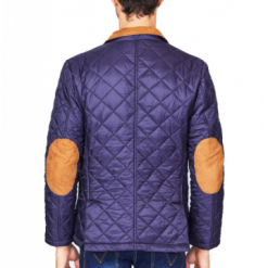 Italy Direct Blue Quilted Jacket Shop Men's