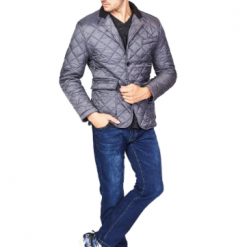 Italy Direct Shop Men's Grey Quilted Jacket