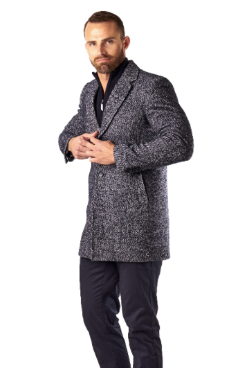 Italy Direct Grey Single Breasted Overcoat Shop Men's 3 Italy Direct Grey Single Breasted Overcoat Shop Men's