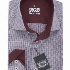 SRG Shop Men's White & Maroon RGB Sport Fit Casual Shirt