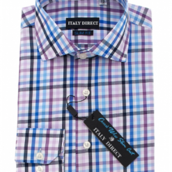 Italy Direct Multicolor Check Slim Fit Casual Shirt Shop Men's