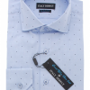 Italy Direct Blue Dot Slim Fit Casual Shirt Shop Men's