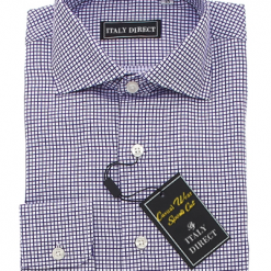 Italy Direct Navy Check Sport Fit Casual Shirt Shop Men's