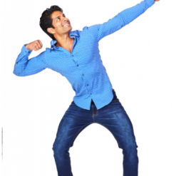 SRG Shop Men's Geo Blue Athletic Fit Casual Shirt