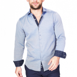 Italy Direct Blue & Navy Sport Fit Casual Shirt Shop Men's