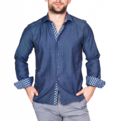 Italy Direct Blue Sport Fit Casual Shirt