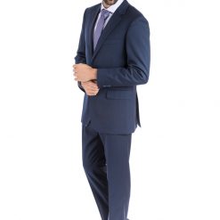 Italy Direct Modern Fit Solid Navy Two Piece Suit B-Navy