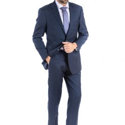 Italy Direct Modern Fit Solid Navy Two Piece Suit B-Navy