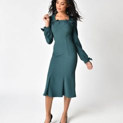 Shop Women's Michaelina 1940's Long Sleeve Fitted Dress By Stop Staring!