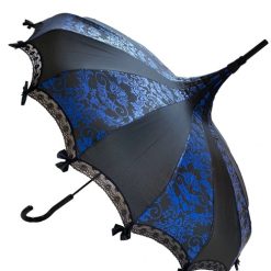 Hilary's Vanity Black And Blue Bat Damask