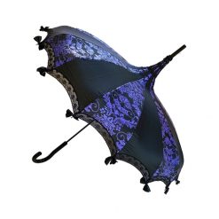 Hilary's Vanity Purple Bat Damask Umbrellas