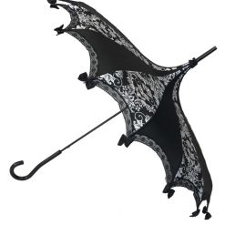 Hilary's Vanity Black And White Bat Damask