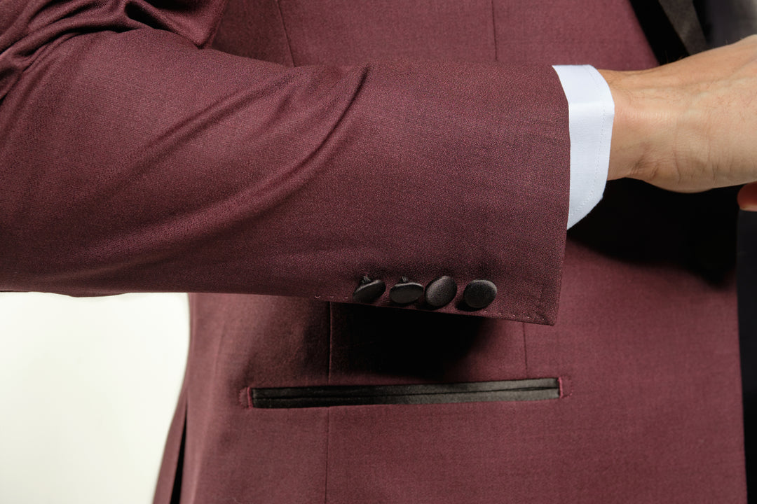 Italy Direct Slim Fit Shawl Lapel Burgundy Sport Jacket GB-SJ-X13 4 Italy Direct Slim Fit Shawl Lapel Burgundy Sport Jacket GB-SJ-X13