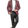 Italy Direct Slim Fit Shawl Lapel Burgundy Sport Jacket GB-SJ-X13
