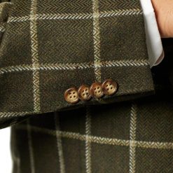 Italy Direct Modern Fit Green Herringbone Windowpane Sport Jacket B-SJ-611 7 Italy Direct Modern Fit Green Herringbone Windowpane Sport Jacket B-SJ-611