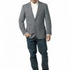Italy Direct Shop Men's Modern Fit Distressed Blue Sport Jacket B-SJ-608 2 Italy Direct Shop Men's Modern Fit Distressed Blue Sport Jacket B-SJ-608