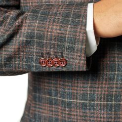 Italy Direct Classic Fit Black And Blush Sharkskin Check Sport Jacket ST-SJ-411