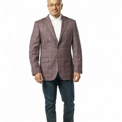 Italy Direct Modern Fit Deep Lavender Windowpane Sport Jacket B-SJ-613 Shop Men's