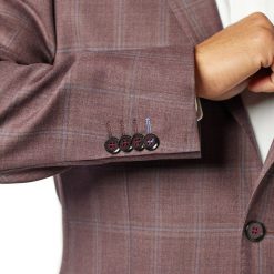 Italy Direct Modern Fit Deep Lavender Windowpane Sport Jacket B-SJ-613 Shop Men's