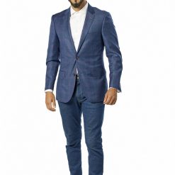 Italy Direct Slim Fit Blue And Lavender Hopweave Sport Jacket GB-SJ-347 Shop Men's