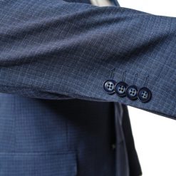 Italy Direct Modern Fit Blue Windowpane Two Piece Suit B-Loro-20P7 Shop Men's