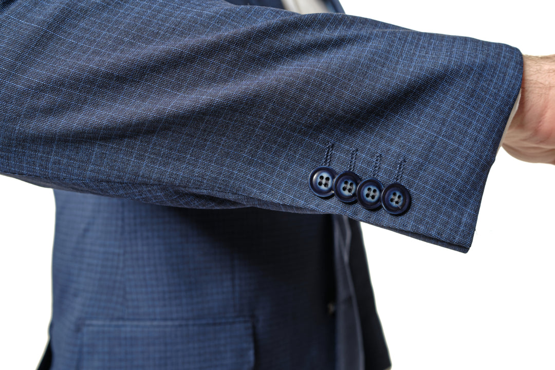 Italy Direct Modern Fit Blue Windowpane Two Piece Suit B-Loro-20P7 Shop Men's 4 Italy Direct Modern Fit Blue Windowpane Two Piece Suit B-Loro-20P7 Shop Men's