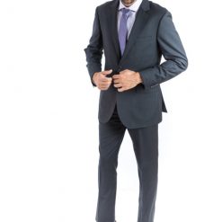 Italy Direct Modern Fit Charcoal Grey Two Piece Suit B-Charcoal