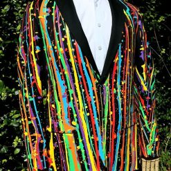 Italy Direct The Electric Roy Black Light Jacket Paint Splatter Jackets