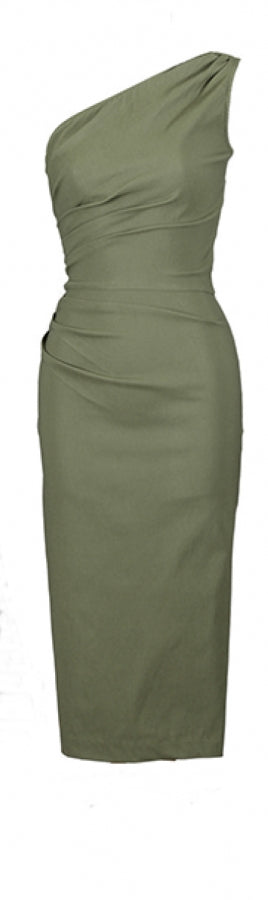 Gavad One-Shoulder 1950's Fitted Dress By Stop Staring! (6 Color Options) 8 Gavad One-Shoulder 1950's Fitted Dress By Stop Staring! (6 Color Options)