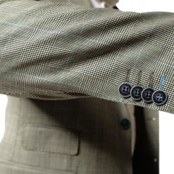 Italy Direct Shop Men's Modern Fit Grey Plaid Two Piece Suit B-20P1