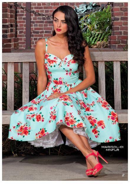 Marisol Blue Floral 1950's Swing Dress By Stop Staring! 3 Marisol Blue Floral 1950's Swing Dress By Stop Staring!