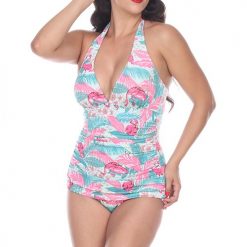 Italy Direct Flamingo Ruched Halter