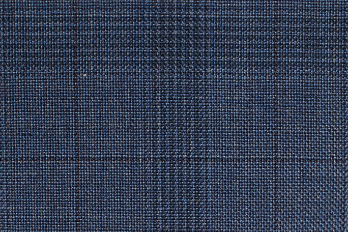 Italy Direct Shop Men's Classic Fit Blue Check Three Piece Suit ST-3P-401 6 Italy Direct Shop Men's Classic Fit Blue Check Three Piece Suit ST-3P-401