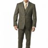 Italy Direct Modern Fit Brown Check Three Piece Suit B-3P-603 2 Italy Direct Modern Fit Brown Check Three Piece Suit B-3P-603