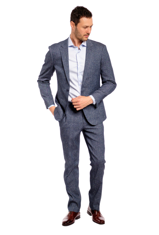 Italy Direct Slim Fit Denim Stretch Two Piece Suit GB-ITA-10 Shop Men's 3 Italy Direct Slim Fit Denim Stretch Two Piece Suit GB-ITA-10 Shop Men's