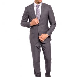 Italy Direct Shop Men's Slim Fit Sharp Grey Nailhead Two Piece Suit GB-300
