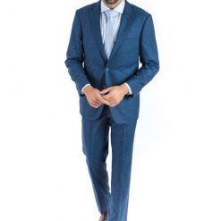 Italy Direct Shop Men's Modern Fit GQ Shark Check Two Piece Suit B-Guab-19F2