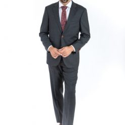 Italy Direct Modern Fit Rust Windowpane Two Piece Suit B-19F8