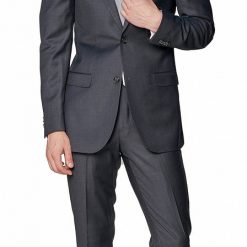 Italy Direct Slim Fit Charcoal Grey Two Piece Suit GB-Charcoal