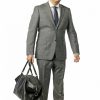 Italy Direct Shop Men's Classic Fit Grey Sharkskin Check Suit ST-404