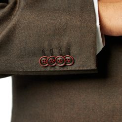 Italy Direct Classic Fit Brown Sharkskin Three Piece Suit ST-3P-406 Shop Men's